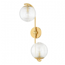 Mitzi by Hudson Valley Lighting H815102-AGB - 2 - Light Wall Sconce