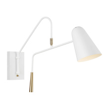 Visual Comfort & Co. Studio Collection EW1041MWT - 1 - Light Wall Sconce w/ Arm and Switch