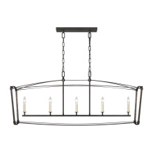 Visual Comfort & Co. Studio Collection F3326/5SMS - 5 - Light Linear Chandelier