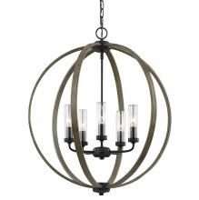 Visual Comfort & Co. Studio Collection OLF3294/5WOW/AF - 5 - Light Indoor/Outdoor Orb Chandelier