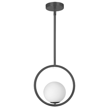 Dainolite ADR-101P-MB - 1 - Light Pendant Matte Black w/ WH Opal Glass