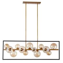 Dainolite GLA-4213HP-MB-VB - 13 - Light Linear, Matte Black / Vintage Bronze Finish, Champagne Glass