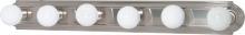 Nuvo 60/3303 - 6-Light Racetrack Style Vanity Light Fixture in Brushed Nickel Finish and (6) 15W GU24 Lamps