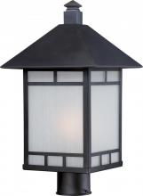 Nuvo 60/5605 - 1 - Light Post Lantern with Frosted Seed Glass - Stone Black Finish