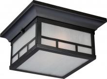 Nuvo 60/5606 - 2 - Light Flush Mount with Frosted Seed Glass - Stone Black Finish