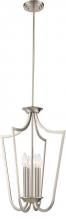 Nuvo 60/5876 - 4 - Light Pendant - Brushed Nickel Finish