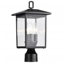 Nuvo 60/5932 - 1 - Light 15 inch Post Lantern; Matte Black with Clear Glass