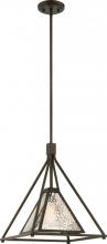 Nuvo 60/6282 - 1 - Light Pendant with Antique Mirror Glass - Forest Bronze Finish