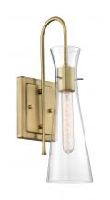 Nuvo 60/6857 - 1 - Light Sconce with Clear Glass - Vintage Brass Finish