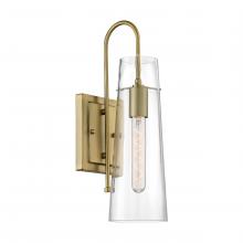 Nuvo 60/6859 - 1 - Light Sconce with Clear Glass - Vintage Brass Finish