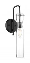 Nuvo 60/6875 - 1 - Light Sconce with Clear Glass - Black Finish