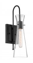 Nuvo 60/6877 - 1 - Light Sconce with Clear Glass - Black Finish