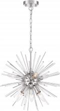 Nuvo 60/6993 - 8 - Light Chandelier - with Glass Rods - Polished Nickel Finish
