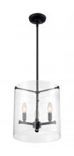 Nuvo 60/7287 - 3 - Light Pendant with Seeded Glass - Matte Black Finish