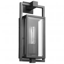 Nuvo 60/7543 - 1 - Light; Small Wall Lantern; Matte Black Finish with Clear Beveled Glass