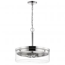 Nuvo 60/7630 - 3 - Light Pendant; Polished Nickel with Clear Glass