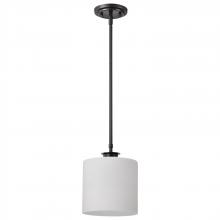 Nuvo 60/8036 - 1 - Light Pendant Gun Metal with Satin White Glass