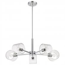 Nuvo 60/8075 - 5 - Light Chandelier; Polished Nickel with Clear Glass