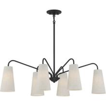 Savoy House Meridian 1-1785-6-89 - 6-Light Linear Chandelier in Matte Black