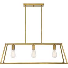 Savoy House Meridian 1-326-3-322 - Denton 3-Light Linear Chandelier in Warm Brass