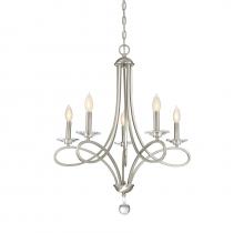 Savoy House Meridian M10028BN - 5 - Light Chandelier in Brushed Nickel