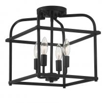 Savoy House Meridian M60061MBK - 4 - Light Flush Mount