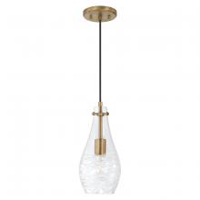 Austin Allen & Co. AA1006AD - 1 - Light Pendant in Aged Brass with Etched Detailing