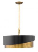 Fredrick Ramond FR34315HBR - 5 - Light Convertible Drum Pendant/Semi-Flush Mount