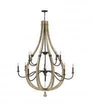 Fredrick Ramond FR40579IRR - Large Open Frame Two Tier Chandelier