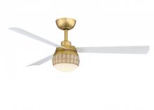 Fanimation FP6837BSMW - 52" LED Patio Fan - BS with MW Blades