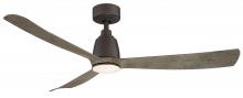Fanimation FPD8534GR - 52" Fan - Matte Greige w/ Weathered Wood Blades