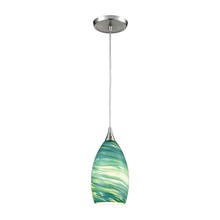 ELK Home 10650/1 - Aqua Swirl Glass Mini Pendant