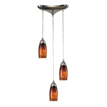 ELK Home 110-3ES - Amber Glass Multi Pendant