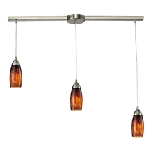 ELK Home 110-3L-ES - Amber Glass Multi Pendant