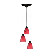 ELK Home 406-3FR - Red Glass Multi Pendant