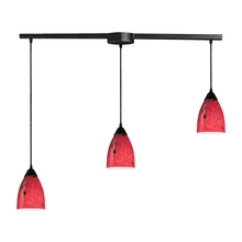 ELK Home 406-3L-FR - Red Glass Multi Pendant