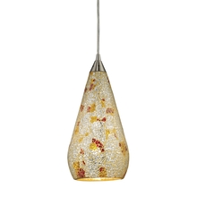 ELK Home 546-1SLVM-CRC - Crackled Glass Mini Pendant