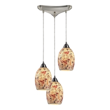 ELK Home 73011-3 - Crackled Multicolor Glass Multi Pendant