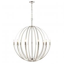 ELK Home 81477/10 - 10 - Light Chandelier - Matte White & Polished Nickel