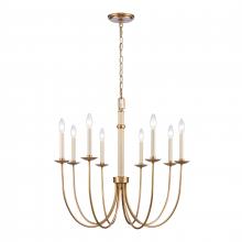 ELK Home 89718/8 - 8 - Light Chandelier - Natural Brass