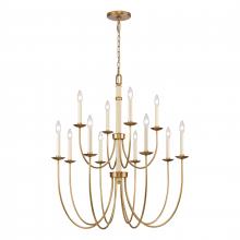 ELK Home 89719/8+4 - 12 - Light Chandelier - Natural Brass