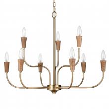 ELK Home H0019-9618 - Inga 29'' Wide 9-Light Chandelier - Brass