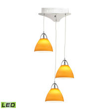 ELK Home LCA303-8-15 - Yellow Glass Multi Pendant LED